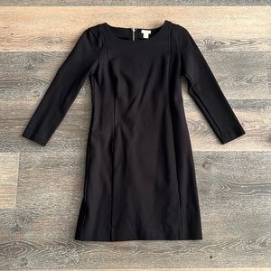J Crew black long sleeved dress